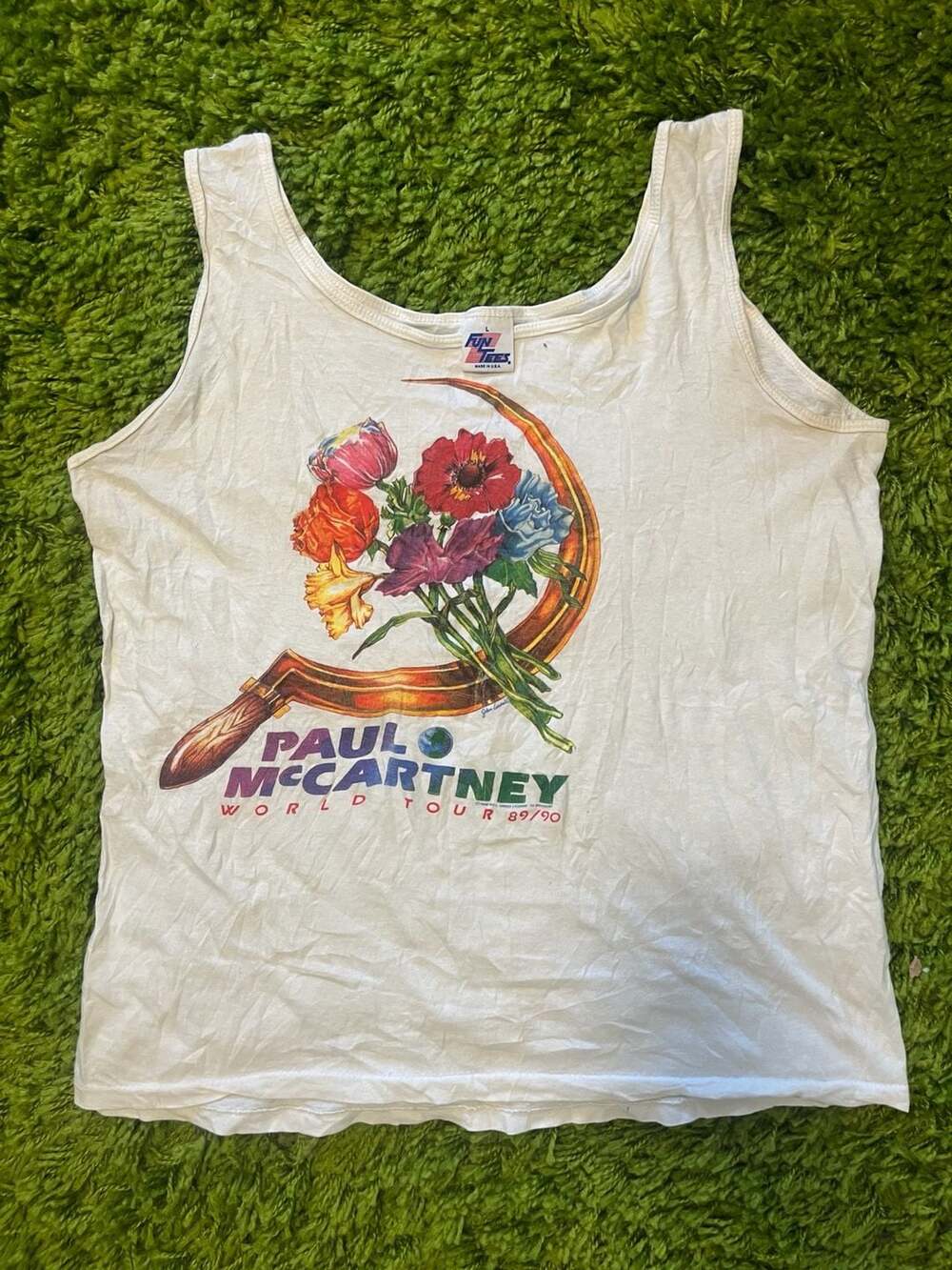 Vintage 1989 Paul McCartney World Tour 89/90 Graphic Tank Top
